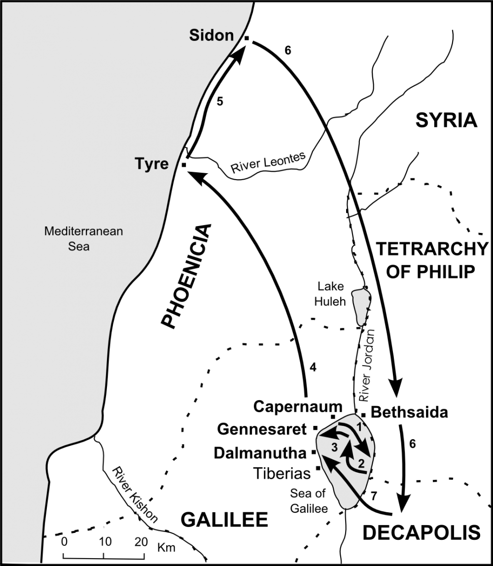 Map of Jesus among the Gentiles