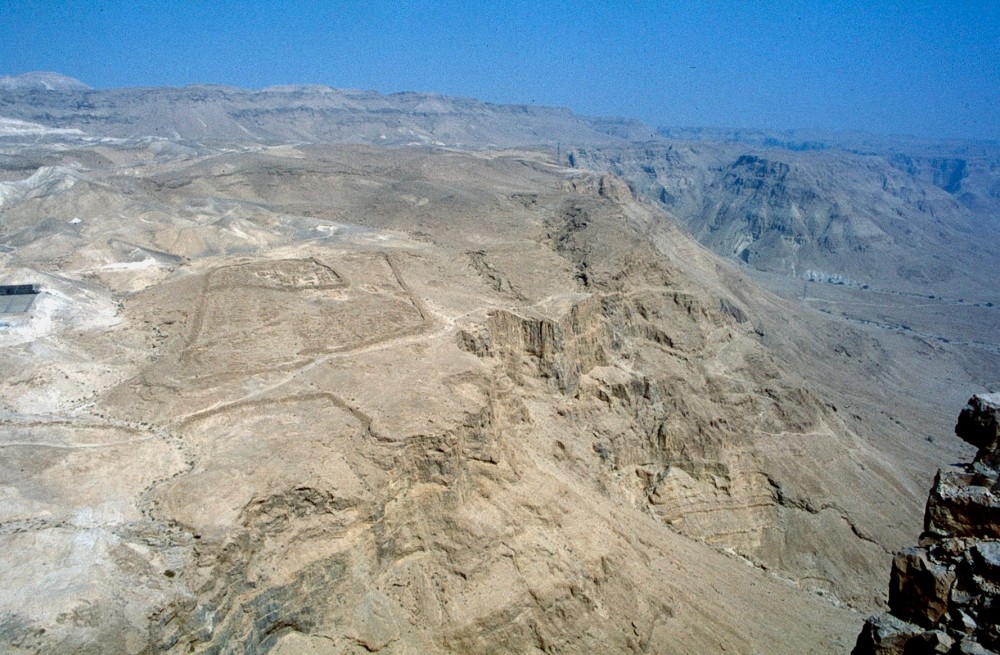 Roman seige fort below the summit of Masada