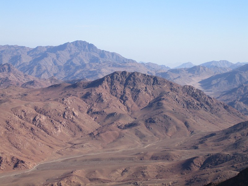 The Sinai Desert from the summit of Mt Sinai