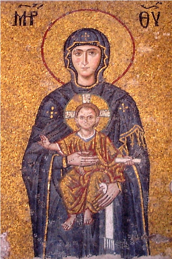 Mosaic of Mary & Jesus