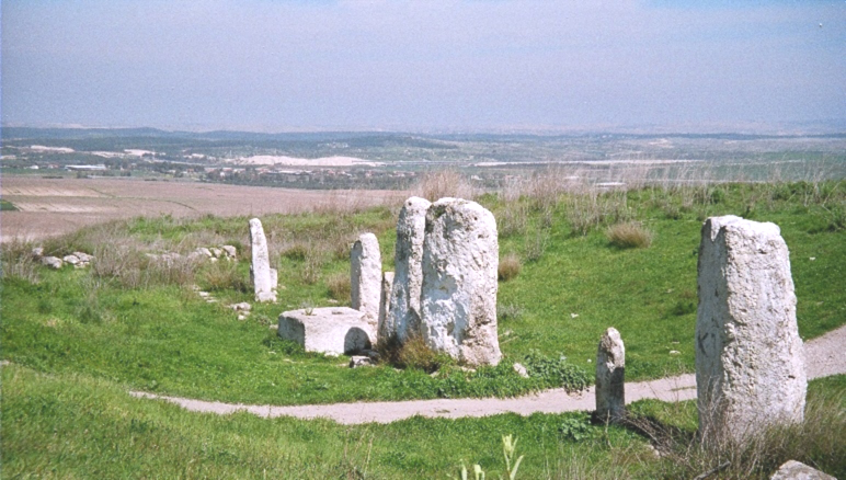 Stone steles at Gezer