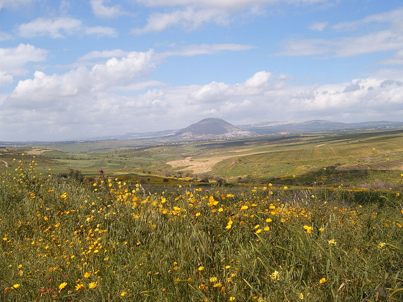 Mount Tabot acroiss the Vale of Jezreel