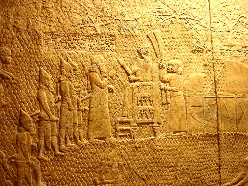 King Sennacherib on his throne