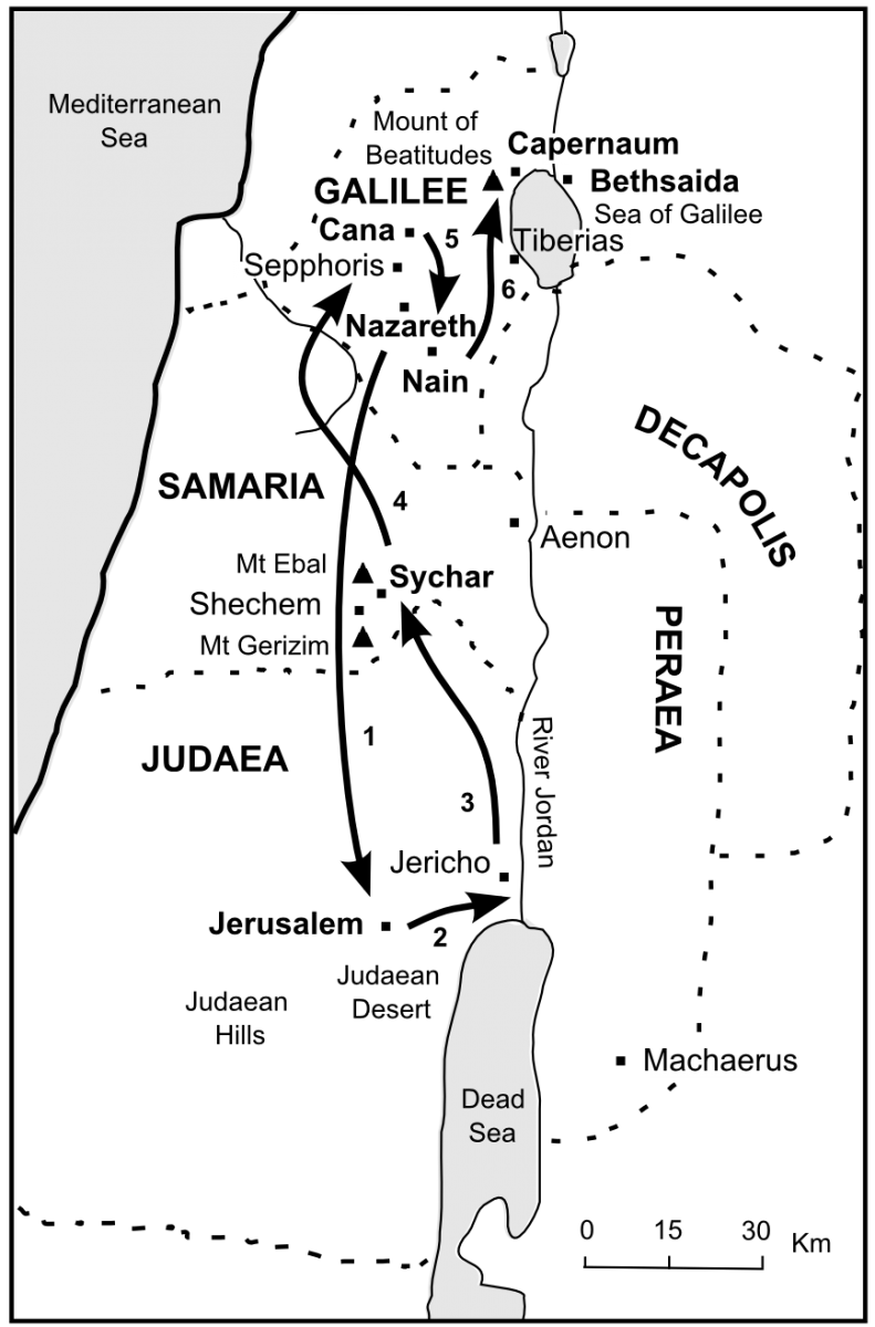 Map of journeys