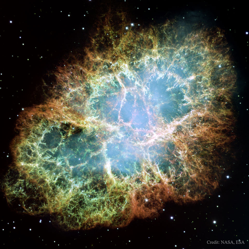 The Crab Nebula from Hubble  (NASA-ESA)