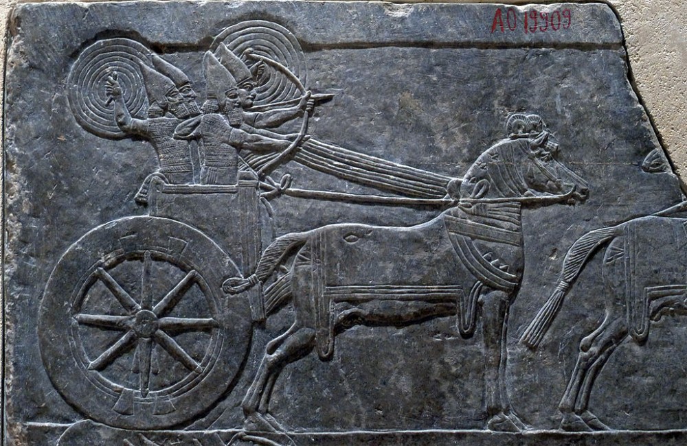 Assyrian chariot at the Louvre