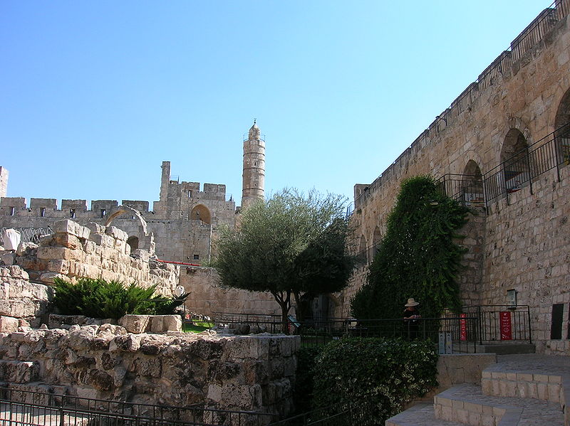 Jerusalem city walls near the Tower of David