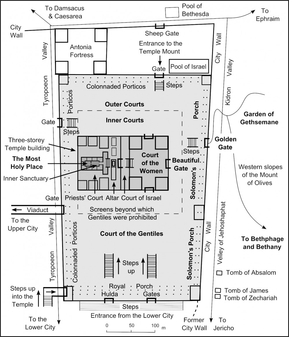 Map of Herod's Temple