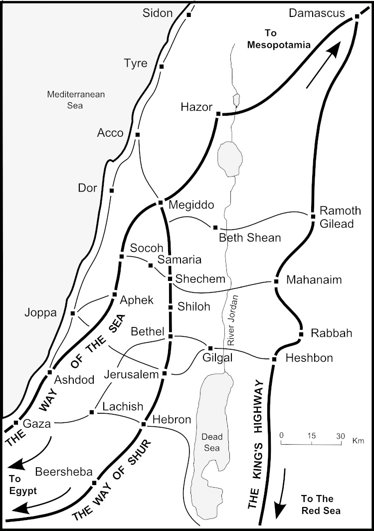 Routes across Palestine