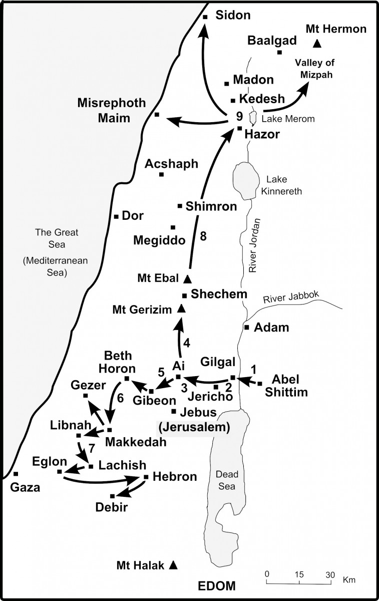 Joshua's campaigns in Canaan