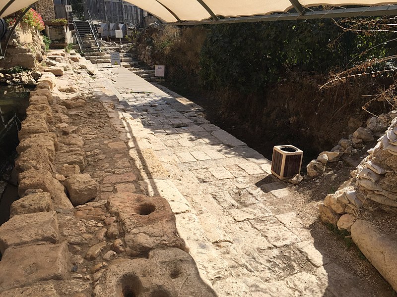 Remains of the Lower Pool of Siloam in Jerusalem (by Markbarnes)